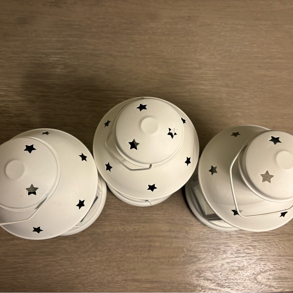 IKEA White Starry Lantern Trio - Picture 4 of 8